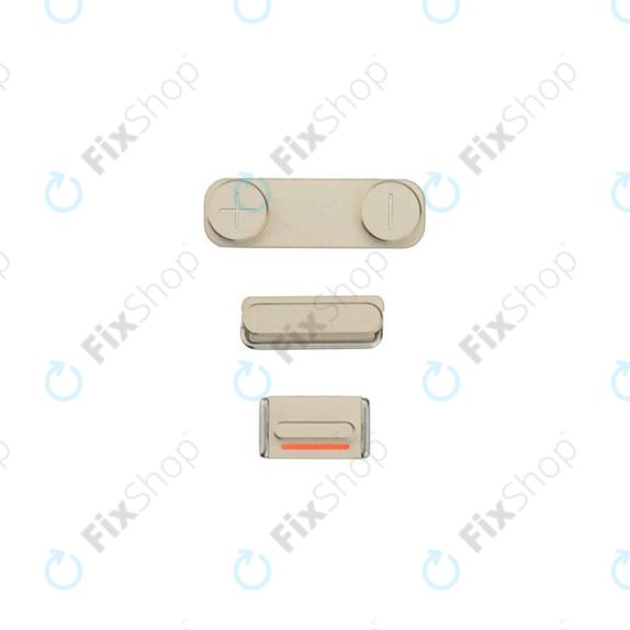 Apple iPhone 5S - Set Tlačítek Hlasitosti + Zapínání + Tichého Režimu (Gold)