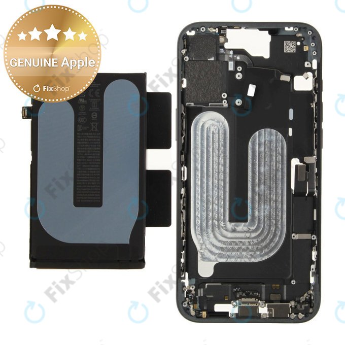 Střední Rám s Baterií pro iPhone 16 Plus | Black | ZD076-00684 | Genuine Apple