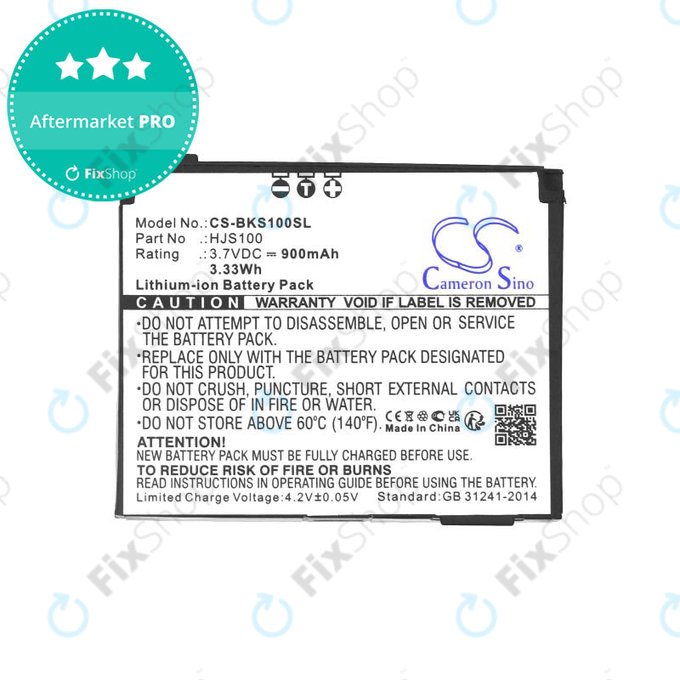 Baterie pro Becker HJS 100, HJS100, Li-Ion, 3.7V, 900mAh, HQ