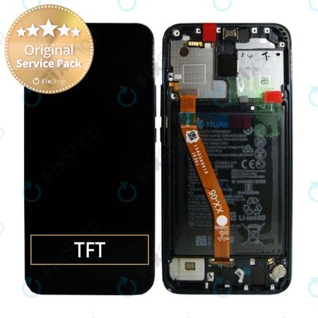 Huawei Mate 20 Lite - LCD Displej + Dotykové Sklo + Rám + Baterie (Black) - 02352DKK, 02352GTW Genuine Service Pack