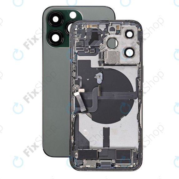 Apple iPhone 13 Pro - Zadní Housing s Malými Díly (Alpine Green)