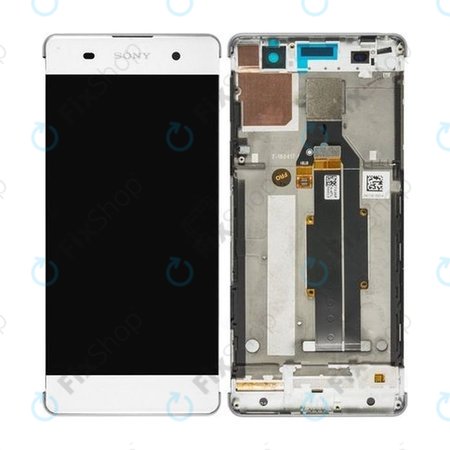 Sony Xperia XA F3111 - LCD Displej + Dotykové sklo + Rám (Bílá) - 78PA3100030