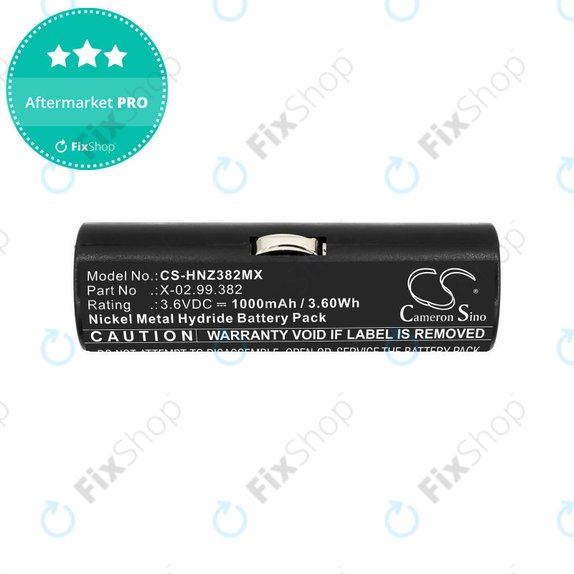 Baterie pro Heine Ophthalmoscope Beta 200, 1000mAh, Ni-MH, 3.6V, X-02.99.382, HQ
