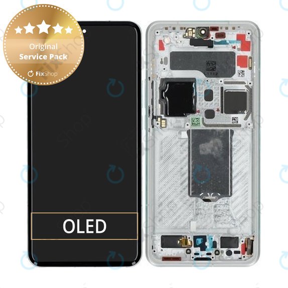 Xiaomi 15 Ultra 5G - LCD Displej + Dotykové Sklo + Rám (Silver White) - 560005000O100 Genuine Service Pack