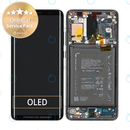 Huawei Mate 20 RS - LCD Displej + Dotykové Sklo + Rám + Baterie (Black) - 02351XWW Genuine Service Pack