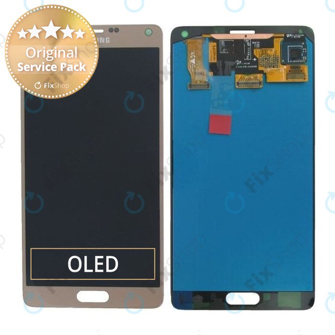 Samsung Galaxy Note 4 N910F - LCD Displej + Dotykové Sklo (Bronze Gold) - GH97-16565C Genuine Service Pack