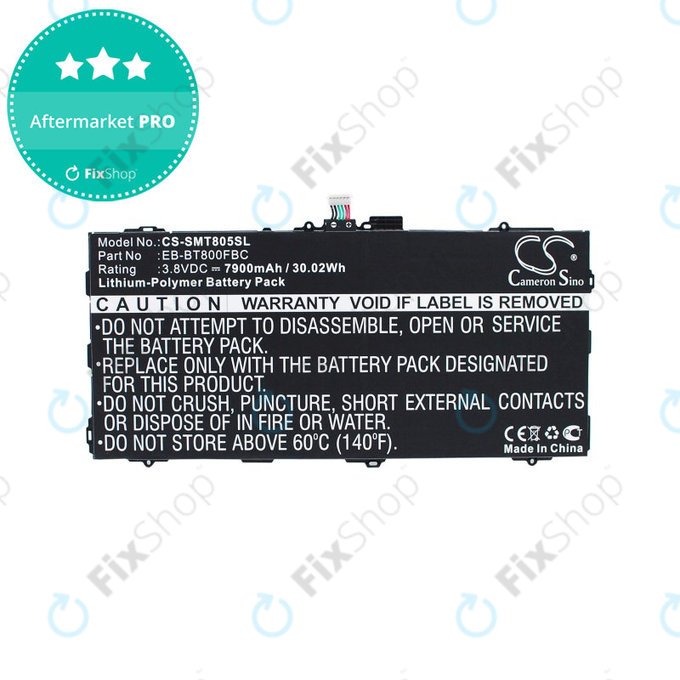 Baterie pro Samsung Galaxy Tab S 10.5, 7900mAh, Li-Pol, 3.8V, EB-BT800FBC, HQ