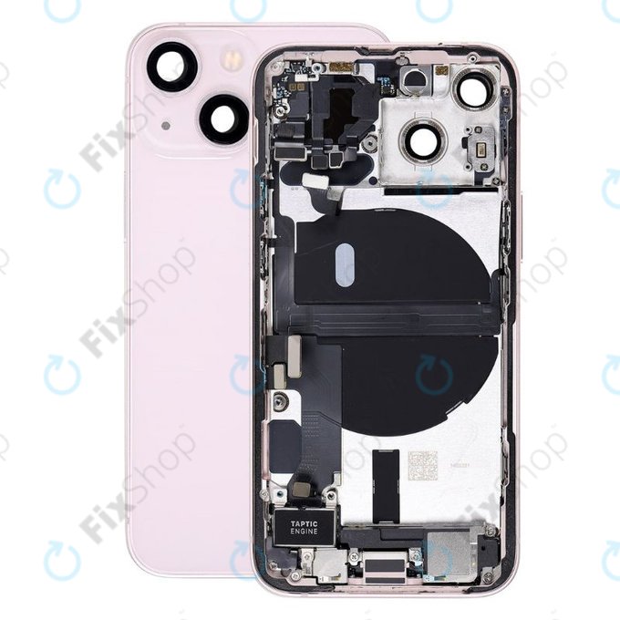 Apple iPhone 13 Mini - Zadní Housing s Malými Díly (Pink)