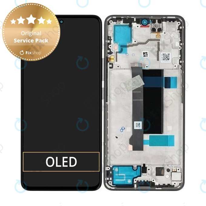Xiaomi Redmi Note 13 Pro 5G - LCD Displej + Dotykové Sklo + Rám (Midnight Black) - 5600020N1600 Genuine Service Pack