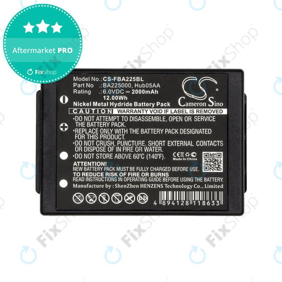 Baterie pro HBC Linus 6, Spectrum 1, 2, A, B, 2000mAh, Ni-MH, 6V, BA225000, HQ