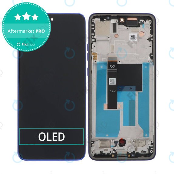 Motorola Edge 50 Neo - LCD Displej + Dotykové Sklo + Rám (Nautical Blue) OLED