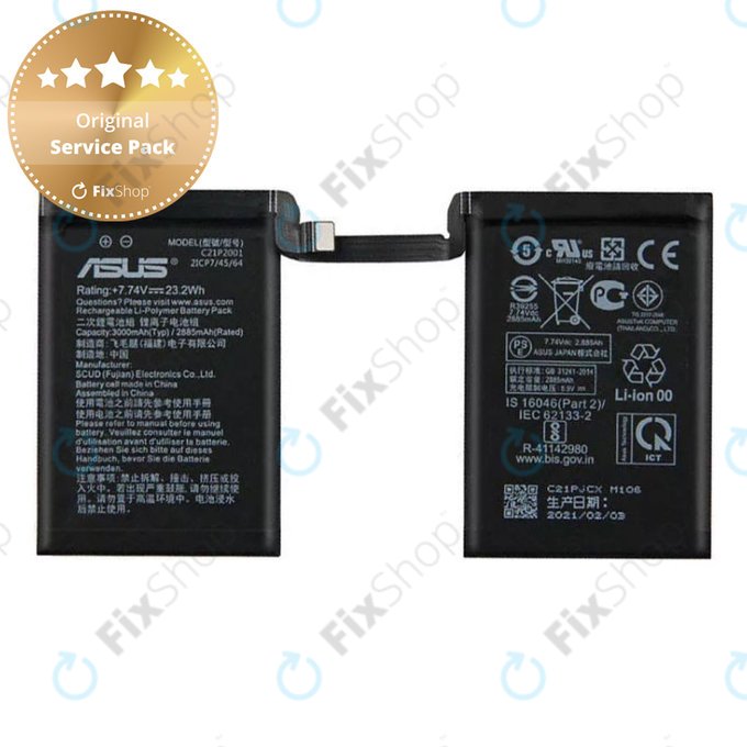 Asus ROG Phone 5 ZS673KS - Baterie C21P2001 6000mAh - 0B200-03920400 Genuine Service Pack