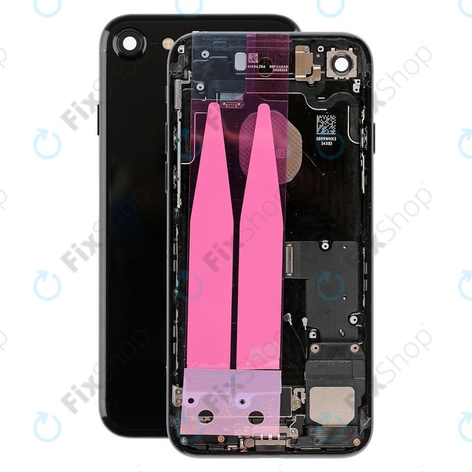 Apple iPhone 7 - Zadní Housing s Malými Díly (Jet Black)