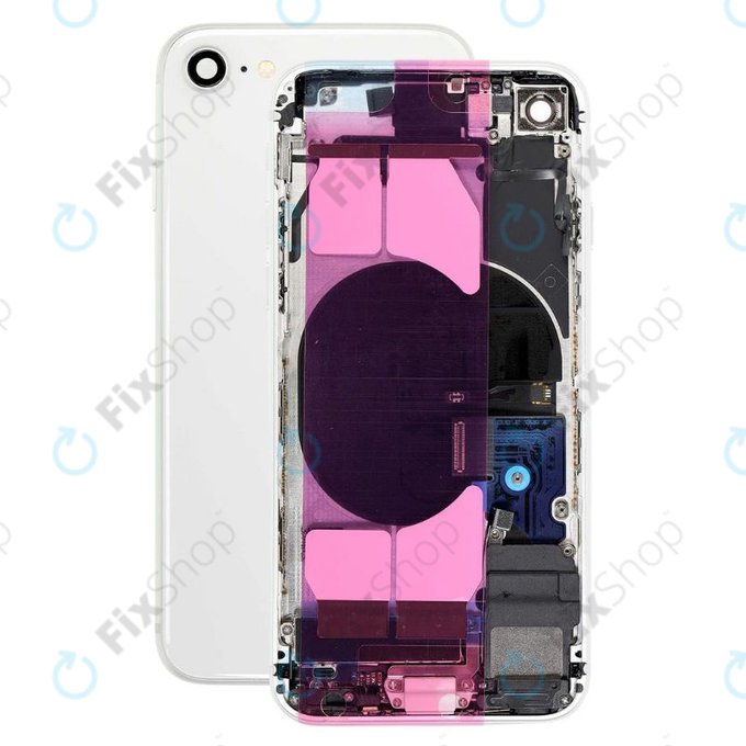 Apple iPhone 8 - Zadní Housing s Malými Díly (Silver)