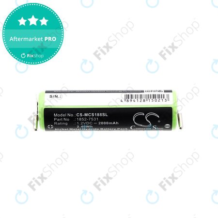 Baterie pro Moser Easy Style 1881, 2000mAh, Ni-MH, 1.2V, 1852-7531, HQ
