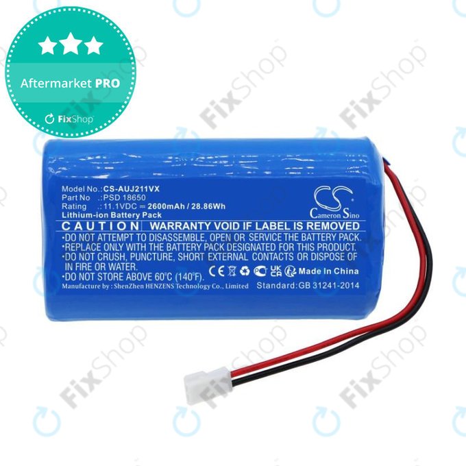 Baterie pro Aquajack 211, 2600mAh, Li-Ion, 11.1V, PSD 18650, HQ