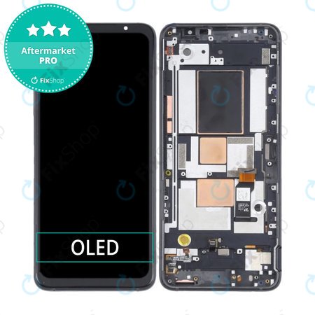 Asus ROG Phone 5 ZS673KS - LCD Displej + Dotykové Sklo + Rám (Phantom Black) OLED