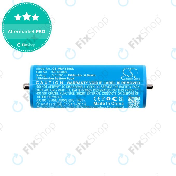 Baterie pro Braun Silk-épil 5, Silk-épil 7, Silk-épil 9, 1900mAh, Li-Ion, 3.6V, UR18500L, HQ