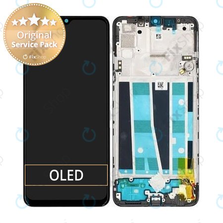 Oppo A91 - LCD Displej + Dotykové Sklo + Rám (Black) - O-4903328 Genuine Service Pack