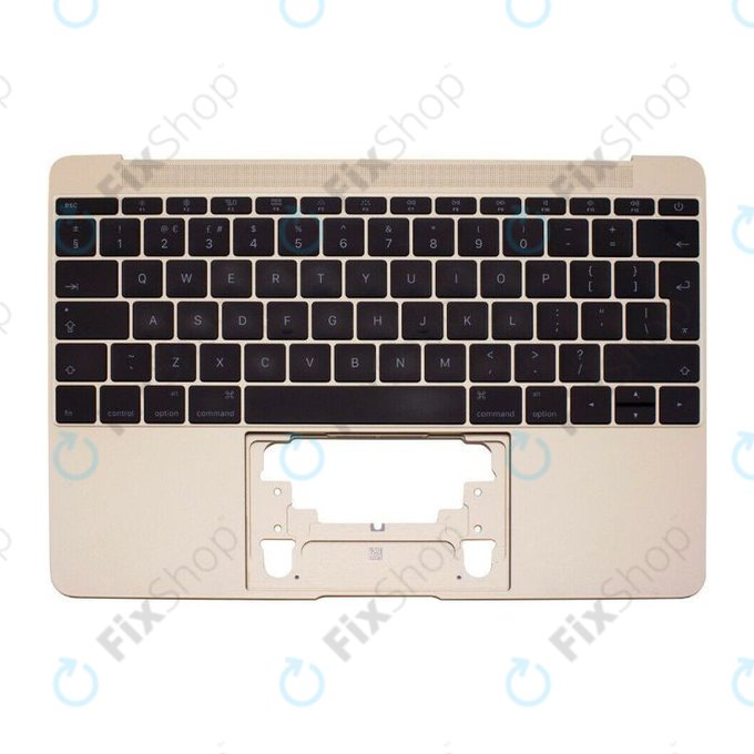 Apple MacBook 12" A1534 (Early 2015 - Mid 2017) - Horní Rám Klávesnice + Klávesnice UK (Gold)