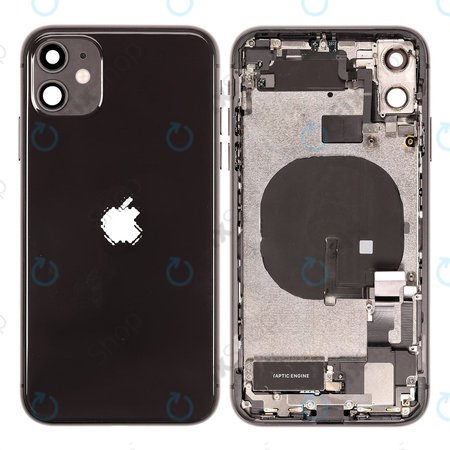 Apple iPhone 11 - Zadní Housing s Malými Díly (Black)