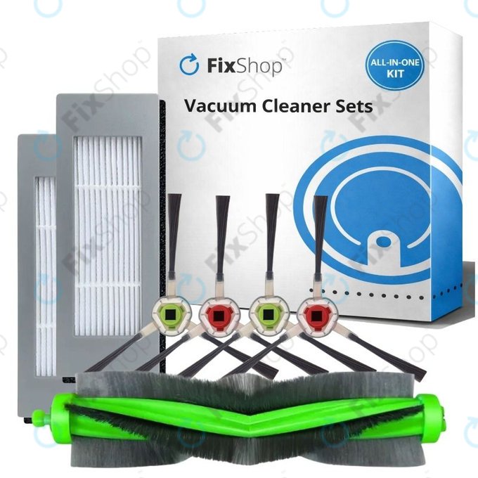 Sada náhradních dílů pro iRobot Roomba Combo 1138, Ecovacs Deebot Ozmo 930 (1x Hlavní kartáč, 2x Filtry, 2 páry Bočních kartáčů)