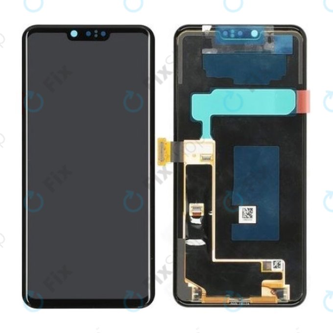 LG G8 ThinQ - LCD Displej + Dotykové Sklo + Rám (Platinum Gray)