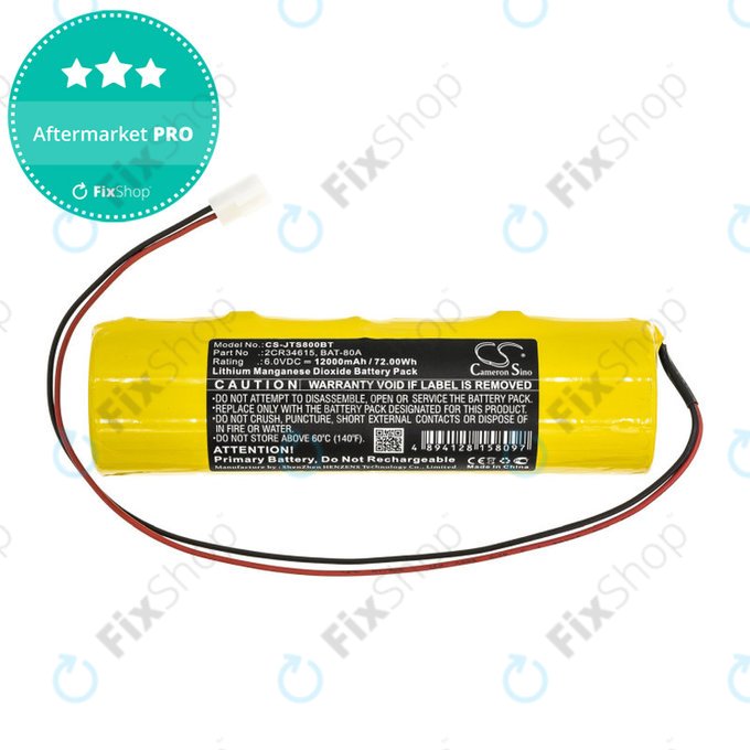 Baterie pro Jablotron JA80A, 12000mAh, Li-MnO2, 6V, 2CR34615, HQ