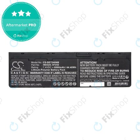 Baterie pro Dell Latitude E7240, 7250, 12, 6000mAh, Li-Pol, 7.4V, VFV59, HQ