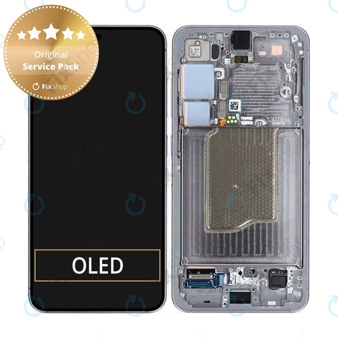 Samsung Galaxy S25 - LCD Displej + Dotykové Sklo + Rám (Silver Shadow) - GH82-36329A Genuine Service Pack