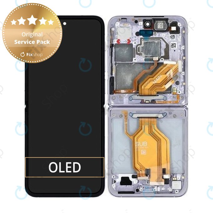 Xiaomi Mix Flip 2405CPX3DC - LCD Displej + Dotykové Sklo + Rám (Purple) - 560003000N800 Genuine Service Pack