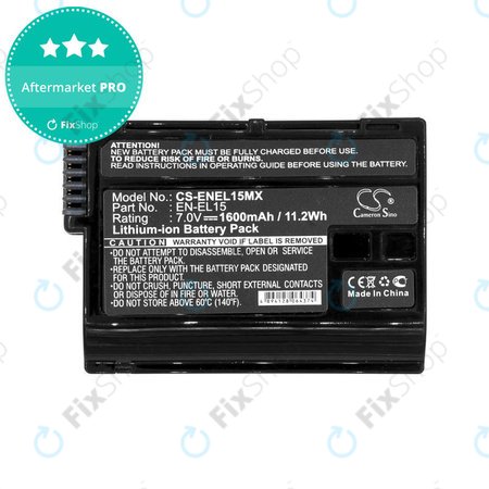 Baterie pro Nikon Coolpix D7000, 1600mAh, Li-Ion, 7V, EN-EL15, HQ