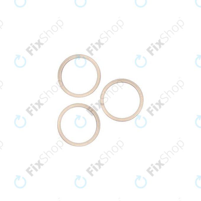 Apple iPhone 13 Pro, 13 Pro Max - Rám Sklíčka Zadní Kamery (Gold) - 3ks