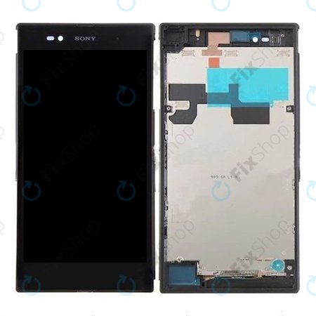 Sony Xperia Z Ultra XL39H - LCD Displej + Dotykové sklo + Rám (Černá) - 1275-5108