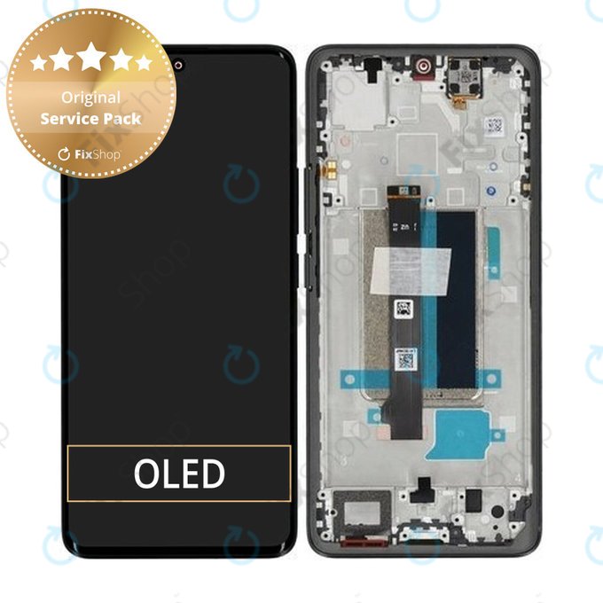 Xiaomi Redmi Note 13 Pro+ 23090RA98C - LCD Displej + Dotykové Sklo + Rám (Midnight Black) - 560002N16U00 Genuine Service Pack