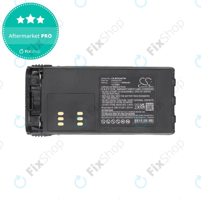 Baterie pro Motorola MTX, GP, HT, 1800mAh, Li-Ion, 7.4V, HNN9008A, HQ