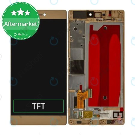 Huawei P8 - LCD Displej + Dotykové Sklo + Rám (Gold) TFT