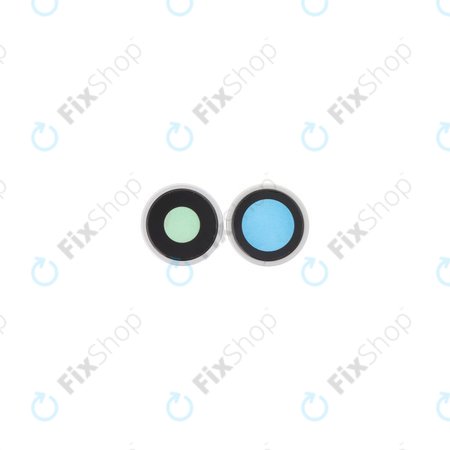 Apple iPhone 16, 16 Plus - Sklíčko Zadní Kamery s Rámem (White) - 2ks