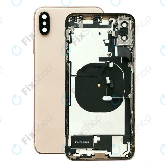 Apple iPhone XS Max - Zadní Housing s Malými Díly (Gold)