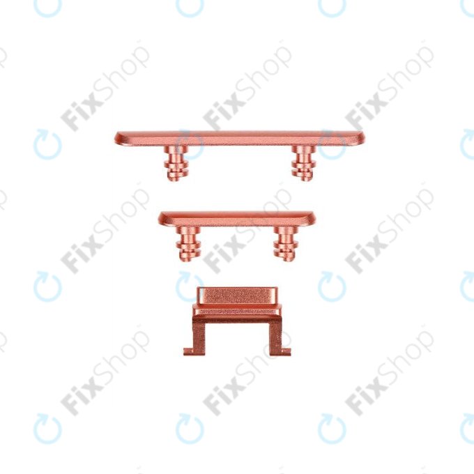 Apple iPhone XR - Set Tlačítek Hlasitosti + Zapínání + Tichého Režimu (Coral)