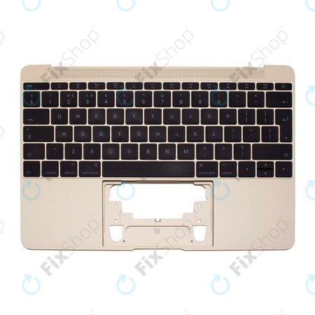 Apple MacBook 12" A1534 (Early 2015 - Mid 2017) - Horní Rám Klávesnice + Klávesnice UK (Gold)