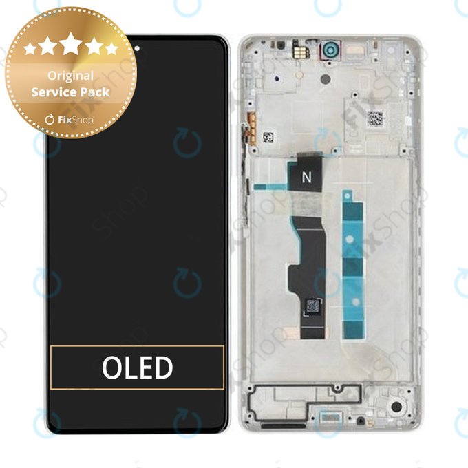 Xiaomi Redmi Note 13 5G 2312DRAABC - LCD Displej + Dotykové Sklo + Rám (Arctic White) - 5600040N1700 Genuine Service Pack