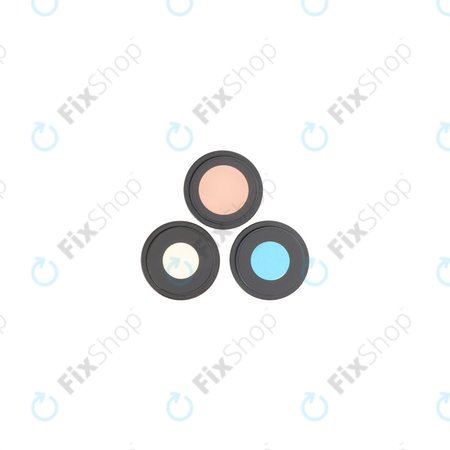 Apple iPhone 16 Pro, 16 Pro Max - Sklíčko Zadní Kamery s Rámem (Black Titanium) - 3ks