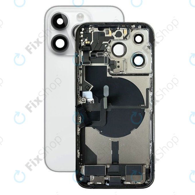 Apple iPhone 14 Pro - Zadní Housing s Malými Díly (Silver)