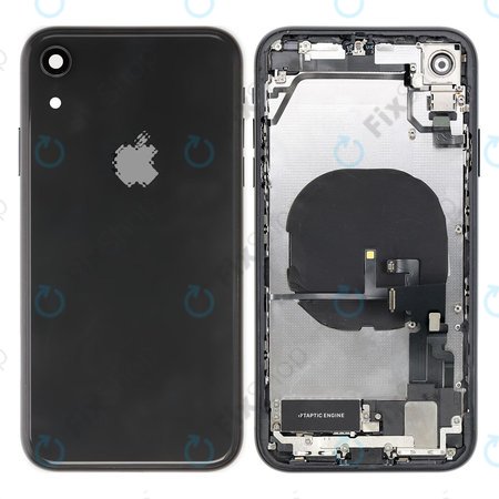 Apple iPhone XR - Zadní Housing s Malými Díly (Black)
