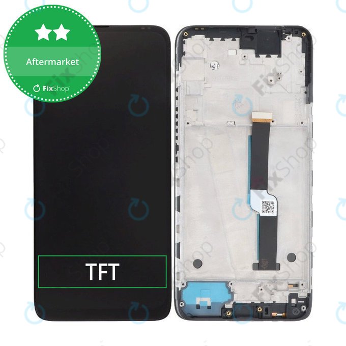 Motorola One Fusion Plus - LCD Displej + Dotykové Sklo + Rám (Black) TFT