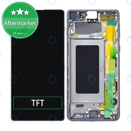 Samsung Galaxy S10 Lite G770F - LCD Displej + Dotykové Sklo + Rám (Prism Black) TFT
