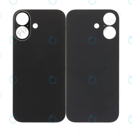 Apple iPhone 17 - Sklo Zadního Housingu se Zvětšeným Otvorem na Kameru (Black)