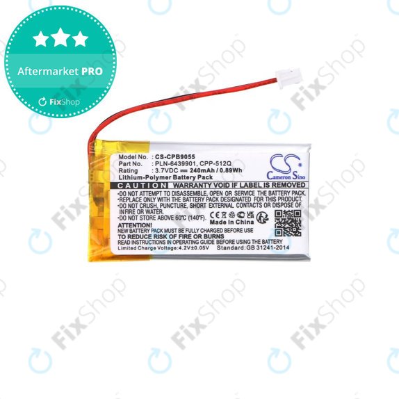 Baterie pro Plantronics, Avaya, 240mAh, Li-Pol, 3.7V, 65358-01, HQ