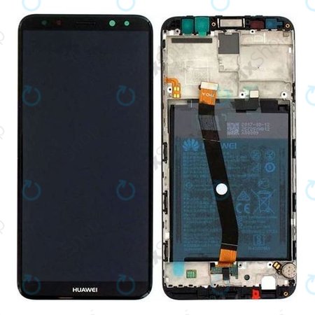 Huawei Mate 10 Lite RNE-L21 - LCD Displej + Dotykové Sklo + Rám + Baterie (Graphite Black) - 02351QCY, 02351PYX Genuine Service Pack